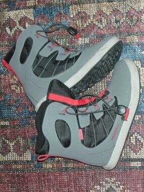 Merrell Gray Black & Red Warm Waterproof Boots Leather & Textile Upper youth 4